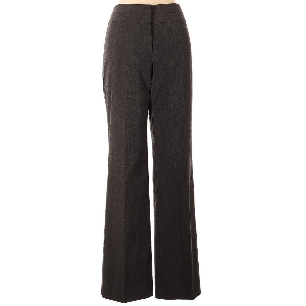 Nic + Zoe Flared Leg Polyester Blend Pants Trousers Brown Size 6